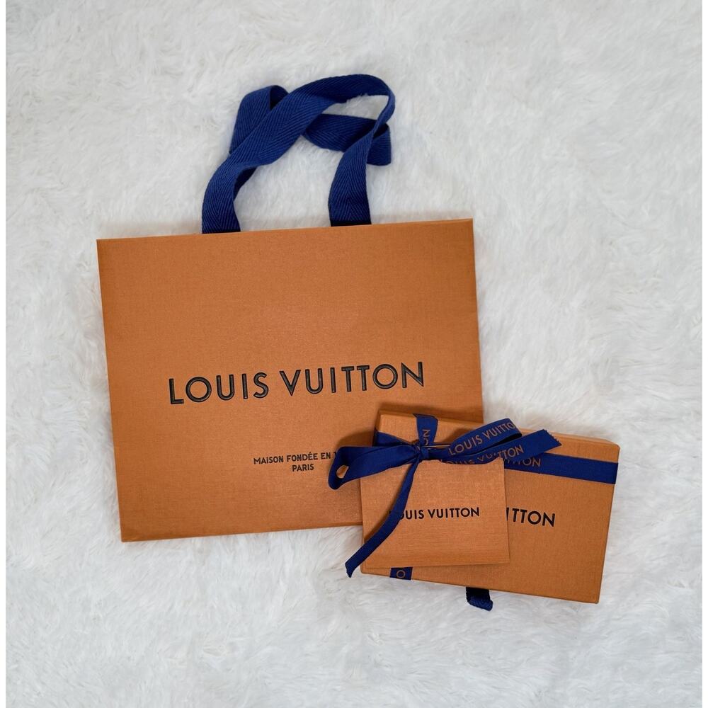 Authentic Louis Vuitton Small EMPTY Orange Box And Bag